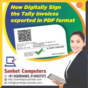 Digital Signature on Tally Invoice